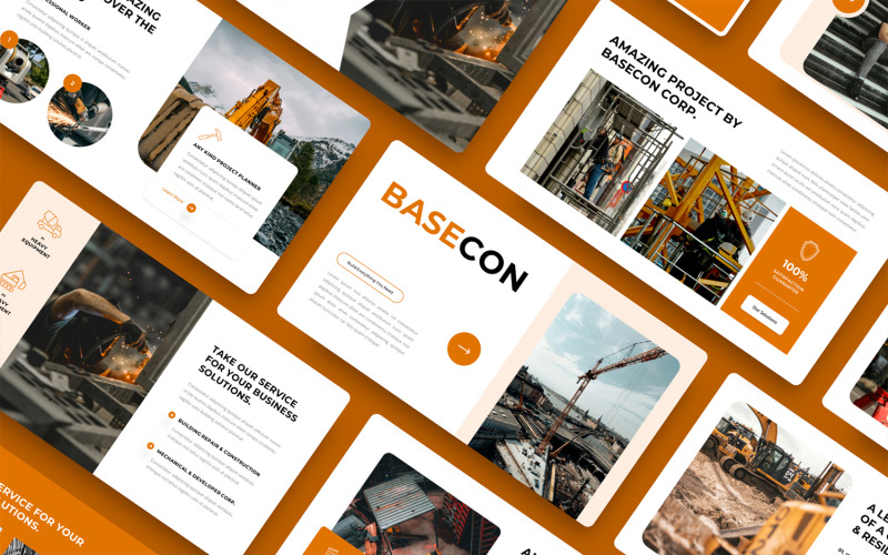 Construction Company Profile Google Slides Template