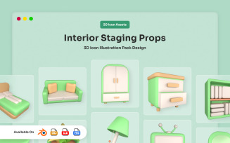 Interior Decor 3D Icon Collection