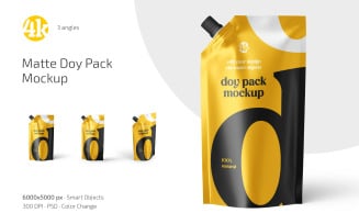 Matte Doy Pack Mockup PSD Template