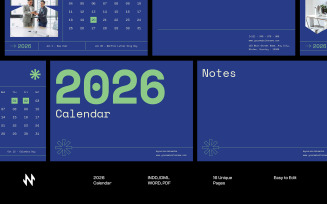 Modern Blue Calendar Template