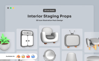 Stylish Room Props 3D Pack