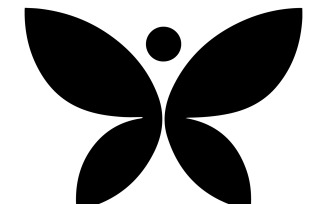 A butterfly icon design vector art illustration