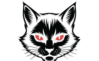 A cat vector line art illustration