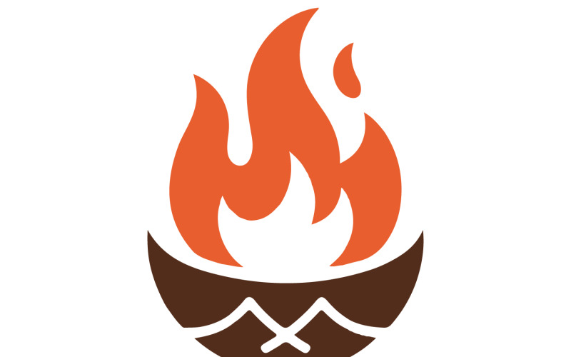 A fire icon design vector art illustration Illustration