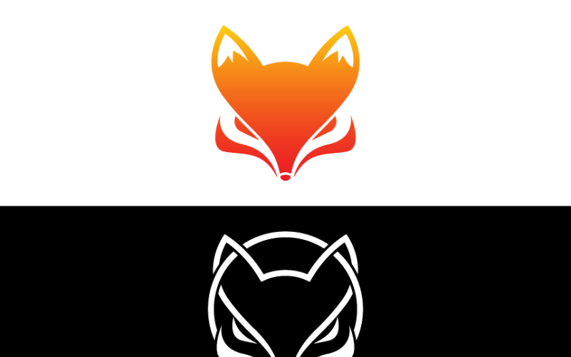 Fox Head Logo Template Design