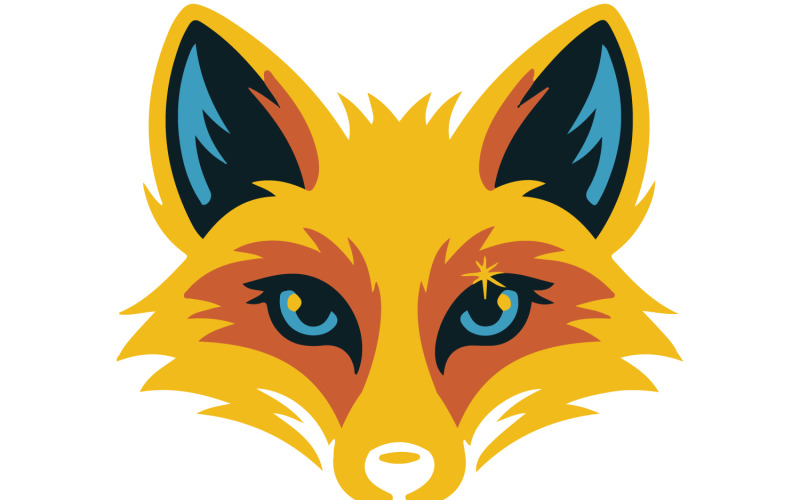 Minimalist design featuring fox head Illustration