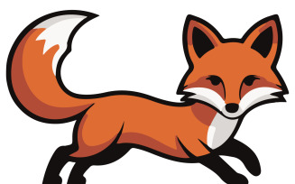 Minimalist logo design featuring fox