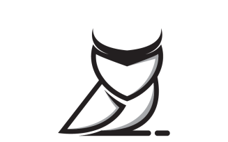 Owl Line Logo Template Design