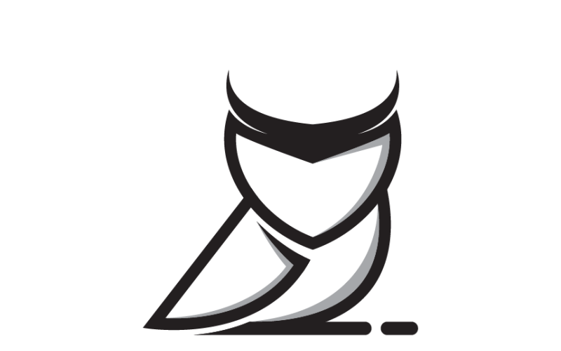 Owl Line Logo Template Design