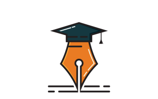 Pen Nib with Graduation Cap