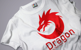 Red dragon logo design vector