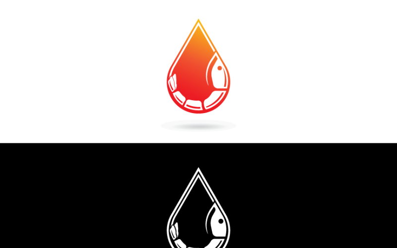 Shrimp Drop Logo Template Design