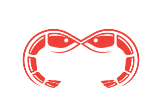 Two Shrimp Logo Template Design