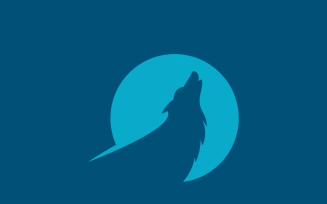 Wolf Roaring Logo Template