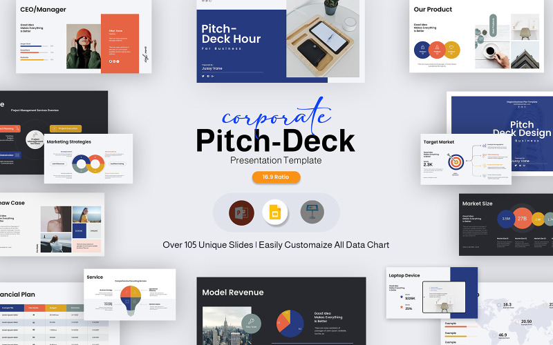 Business Pitch Deck Google Slides Layout