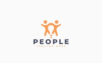 People Ideas Logo Template Design
