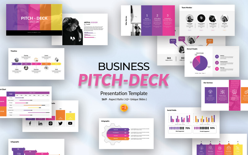 Pitch Deck PowerPoint, Presentation Template PowerPoint Template