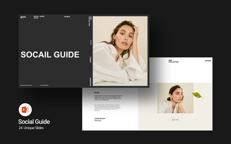 Social Guide Presentation Powerpoint Template PowerPoint Template
