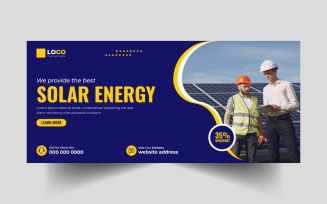 Solar Energy Facebook Cover Banner Template Ver-14