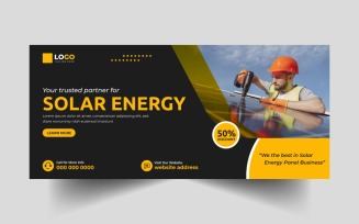 Solar Energy Facebook Cover Banner Template Ver-16