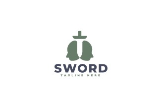 Sword Head Logo Template Design