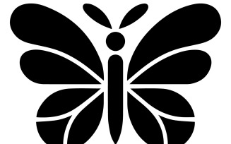 A butterfly icon design silhouette