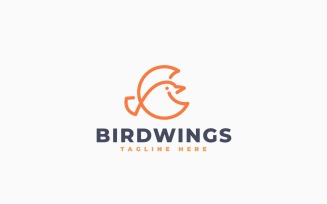 Bird Wings 2 Logo Template Design