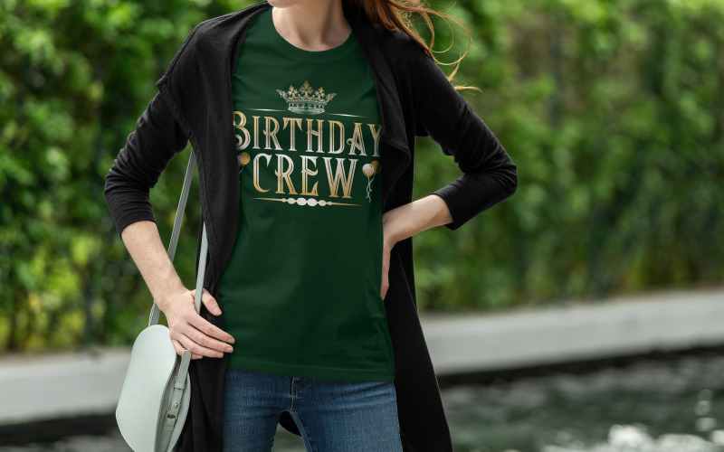 Birthday Crew Party T Shirt Design Digital Download T-shirt