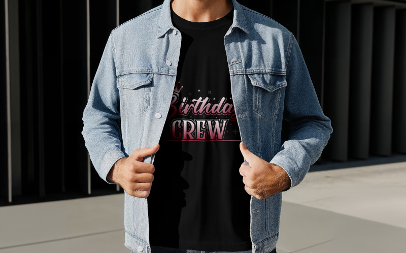 Birthday Crew T Shirt Design Digital Download T-shirt