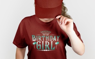 Birthday Girl T Shirt Design Digital Download Party Graphic