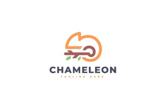 Chameleon 2 Logo Template Design