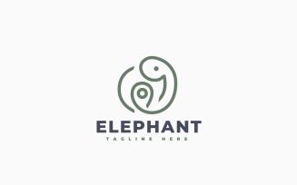 Elephant 2 Logo Template Design