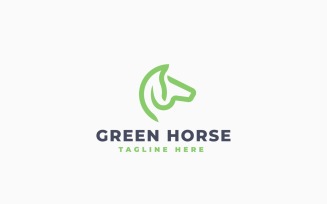 Green Horse Logo Template Design