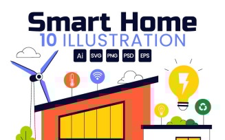 10 Eco Friendly Smart Home Illustration
