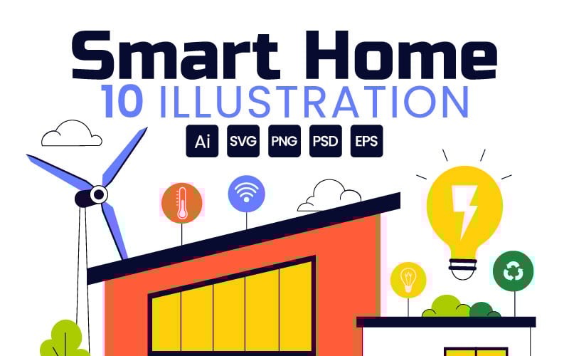 10 Eco Friendly Smart Home Illustration