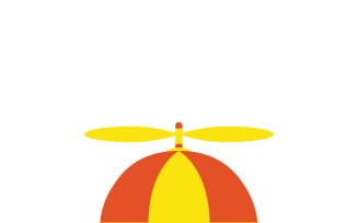 Whimsical Kids Propeller Cap Icon Flat Vector Illustration