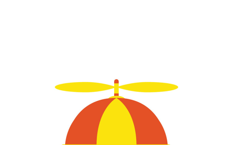Whimsical Kids Propeller Cap Icon Flat Vector Illustration Vector Graphic