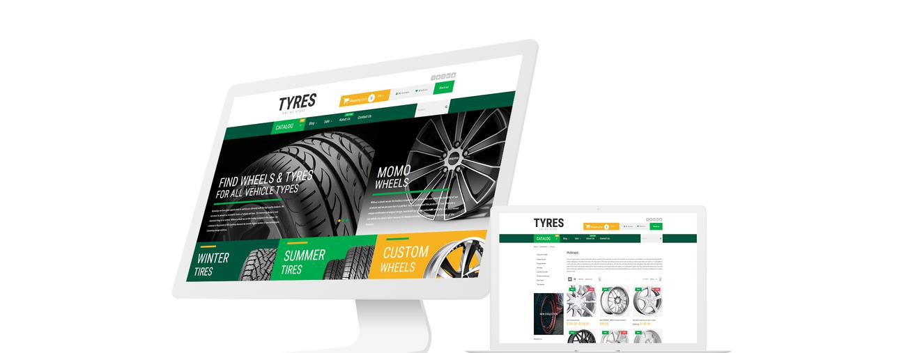 колеса и шины shopify тема