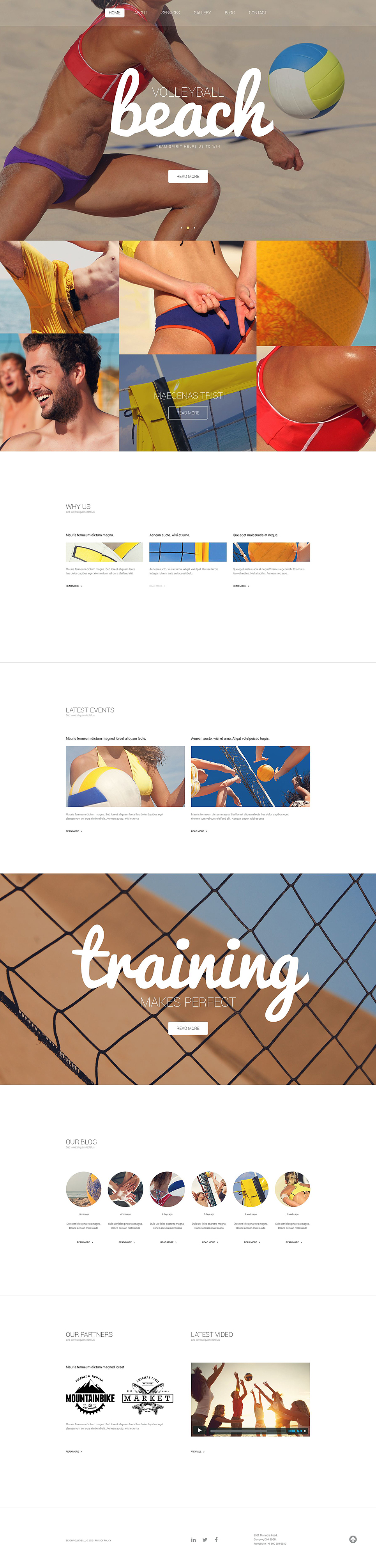 Beach Volleyball Club WordPress Theme New Screenshots BIG