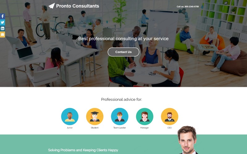 Business & Services Responsive Landing Page Template