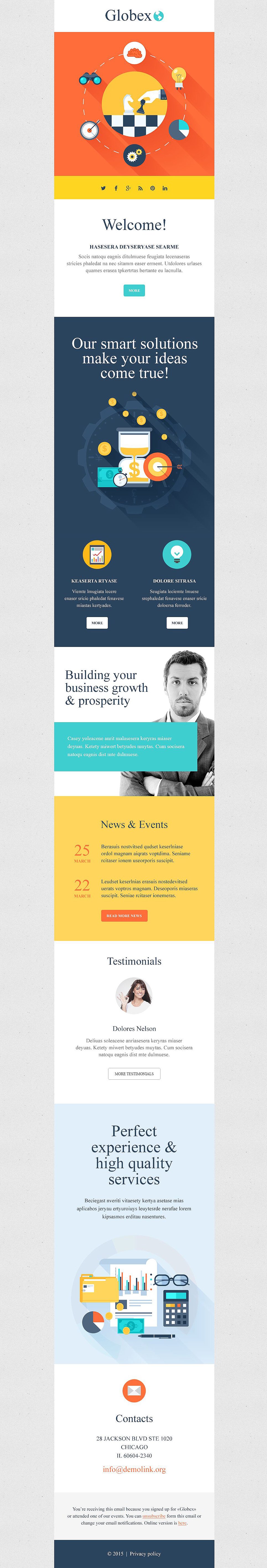 Business Responsive Newsletter Template 54718