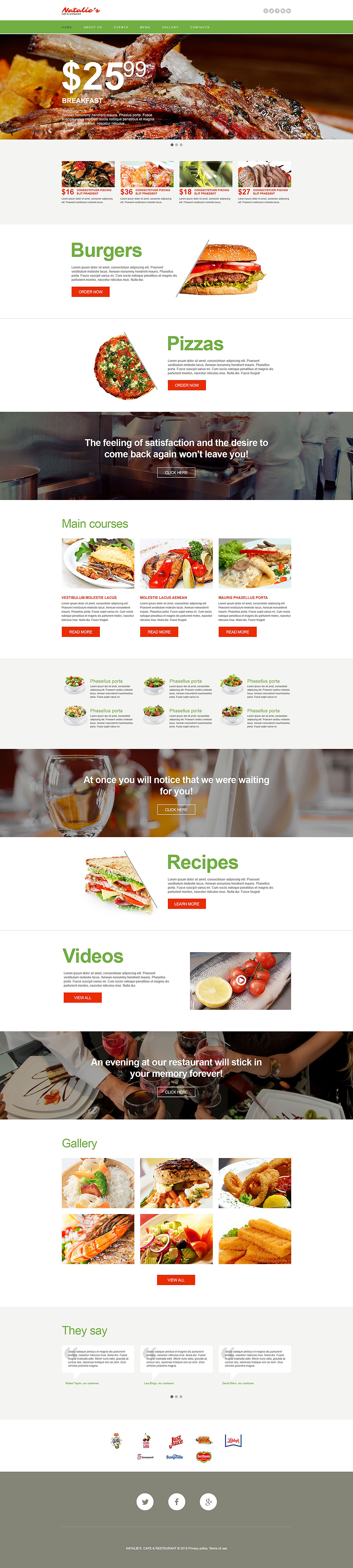 Cafe and Restaurant Muse Template New Screenshots BIG