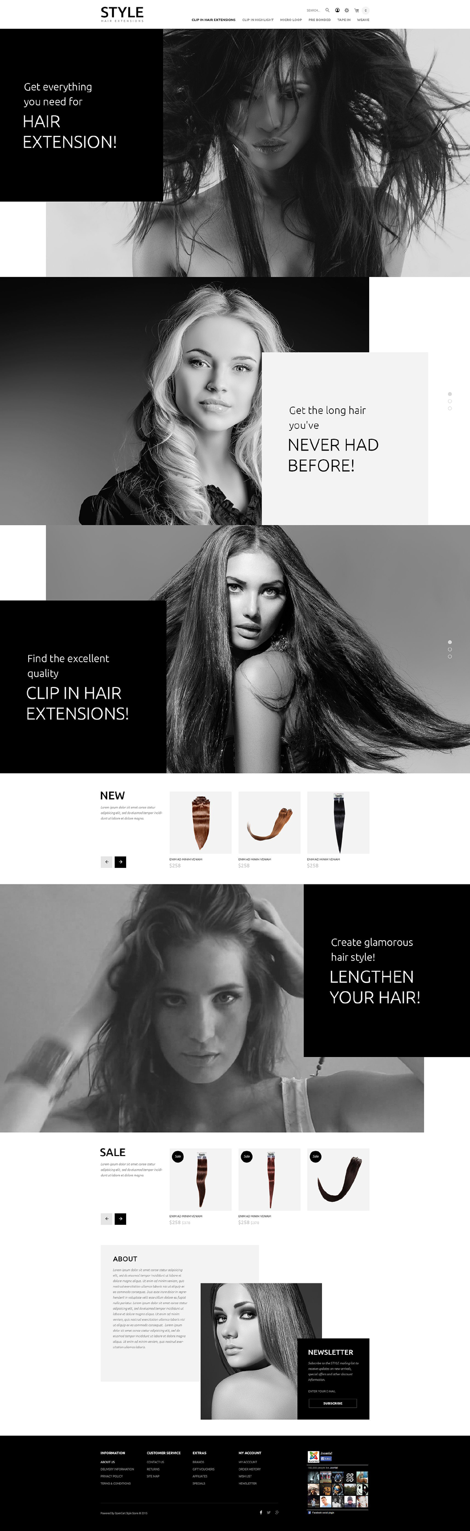 Hair and Beauty Salon OpenCart Template New Screenshots BIG