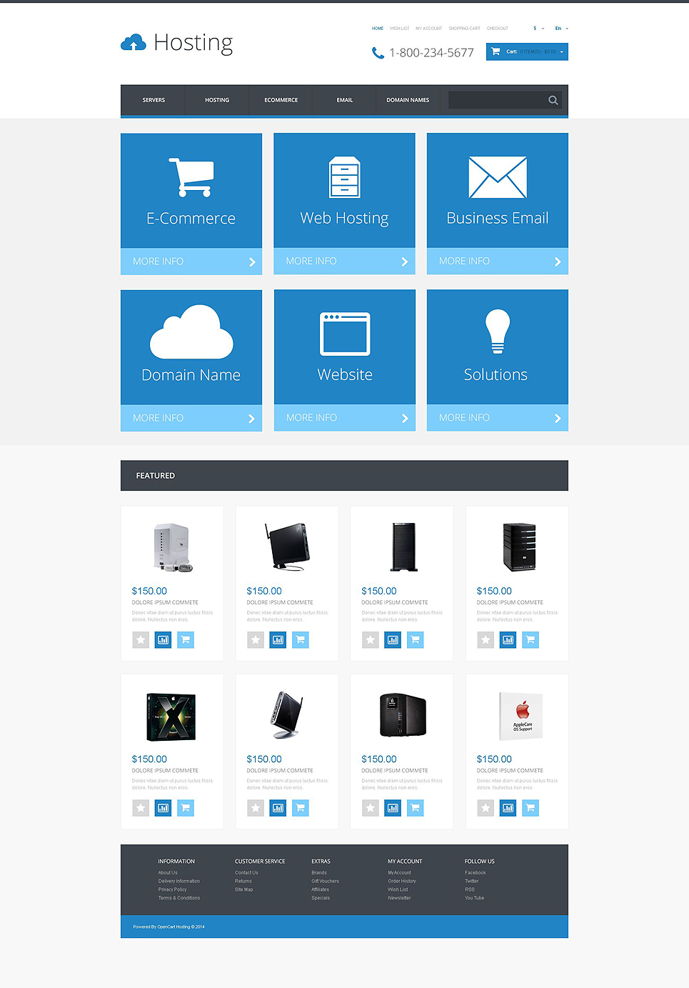 Hosting Responsive OpenCart Template New Screenshots BIG