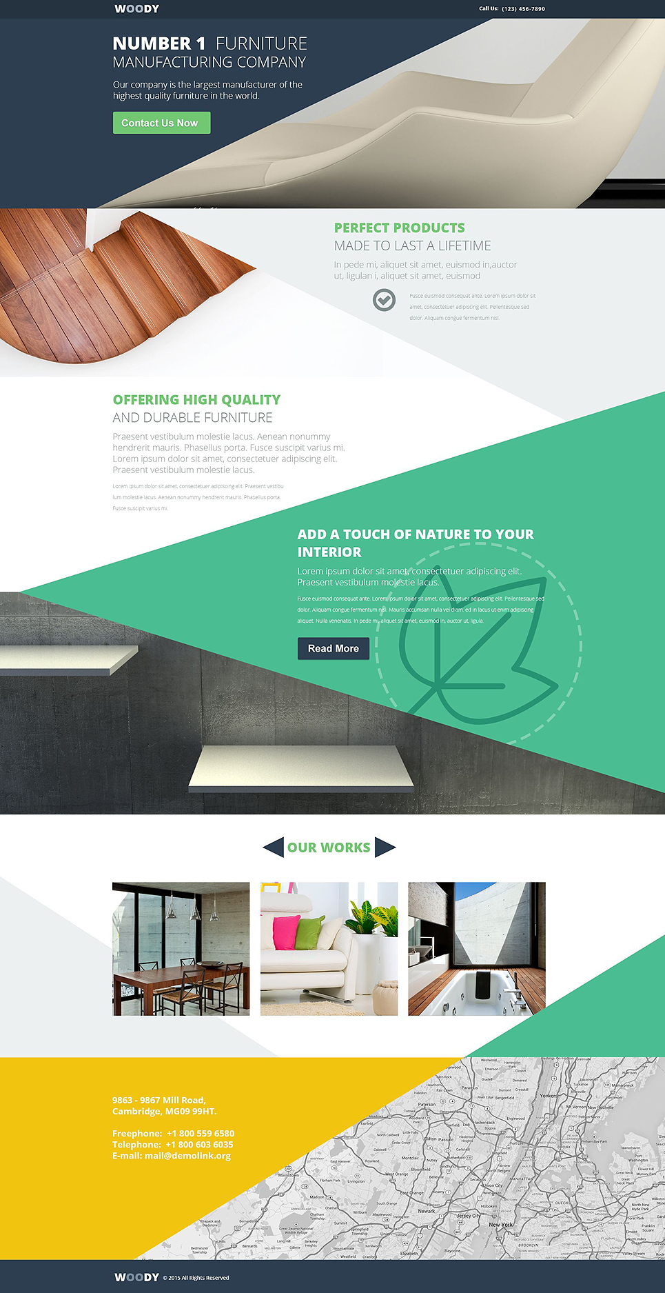 Interior & Furniture Responsive Landing Page Template New Screenshots BIG