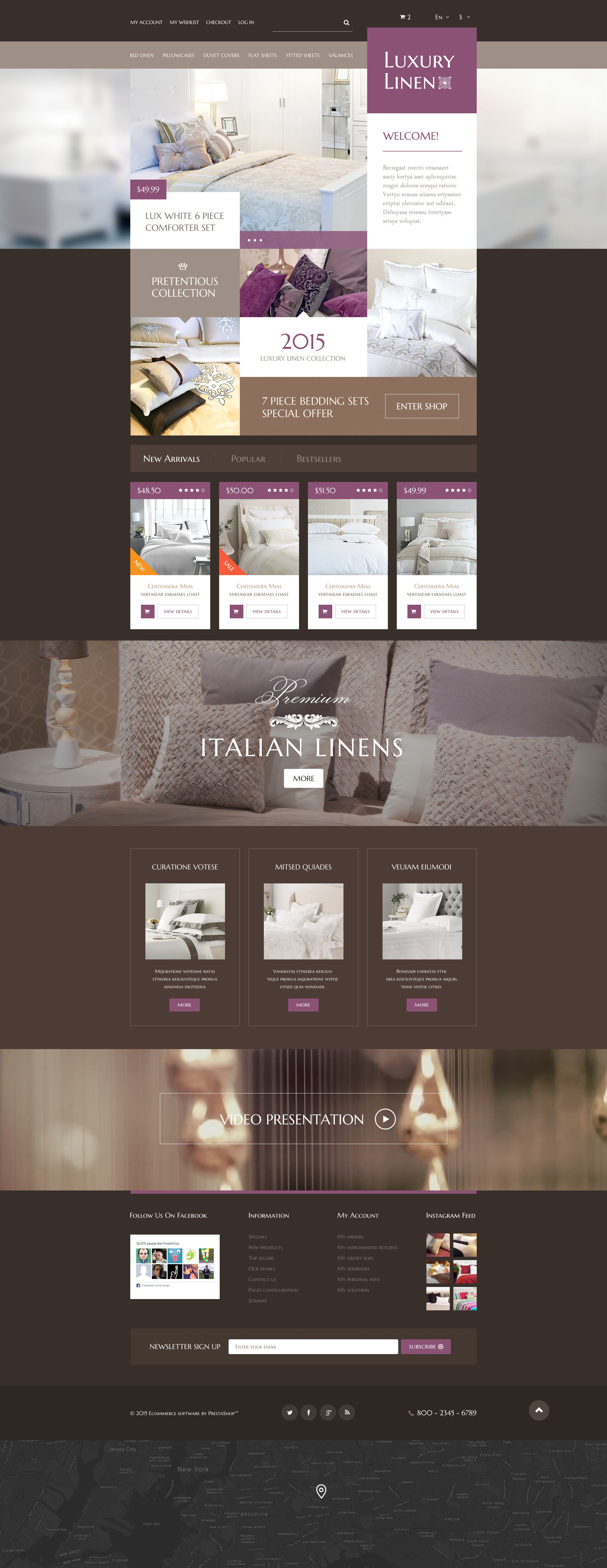 "Luxury Linen Store" Responsive PrestaShop Thema №54743 - screenshot