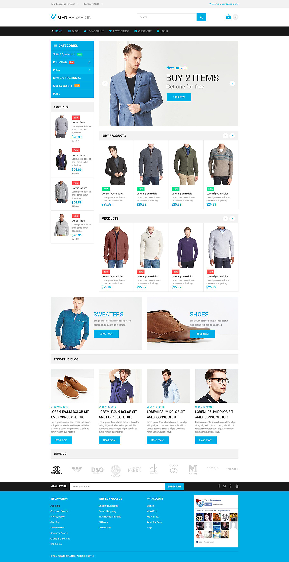 Masculine Elegance Magento Theme New Screenshots BIG