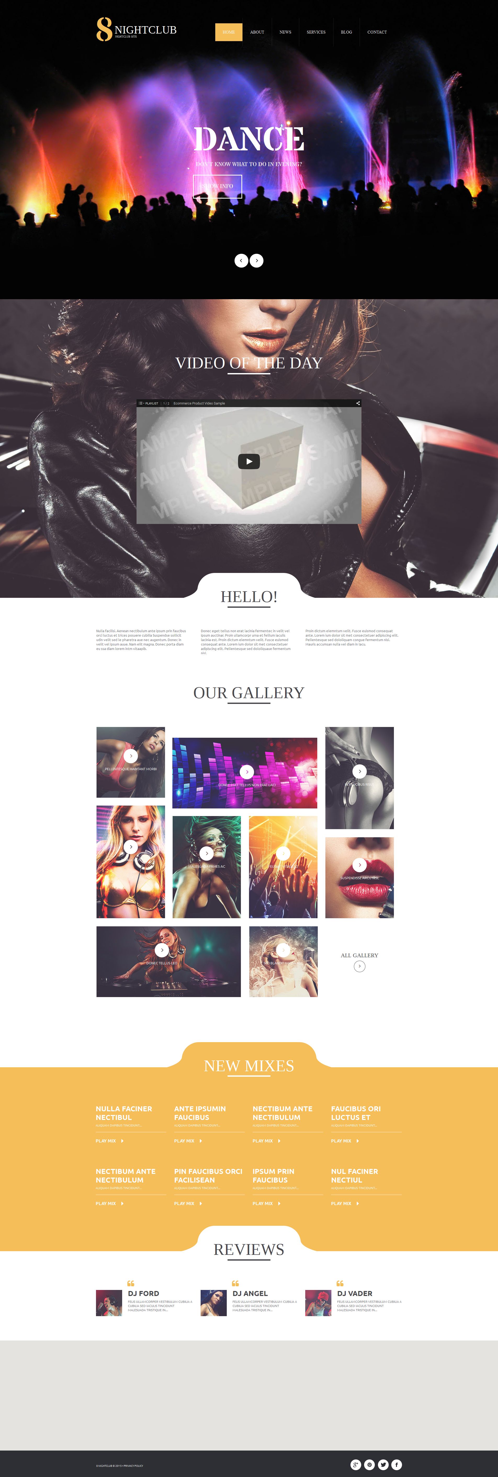 Night Club Moto CMS HTML Template - screenshot
