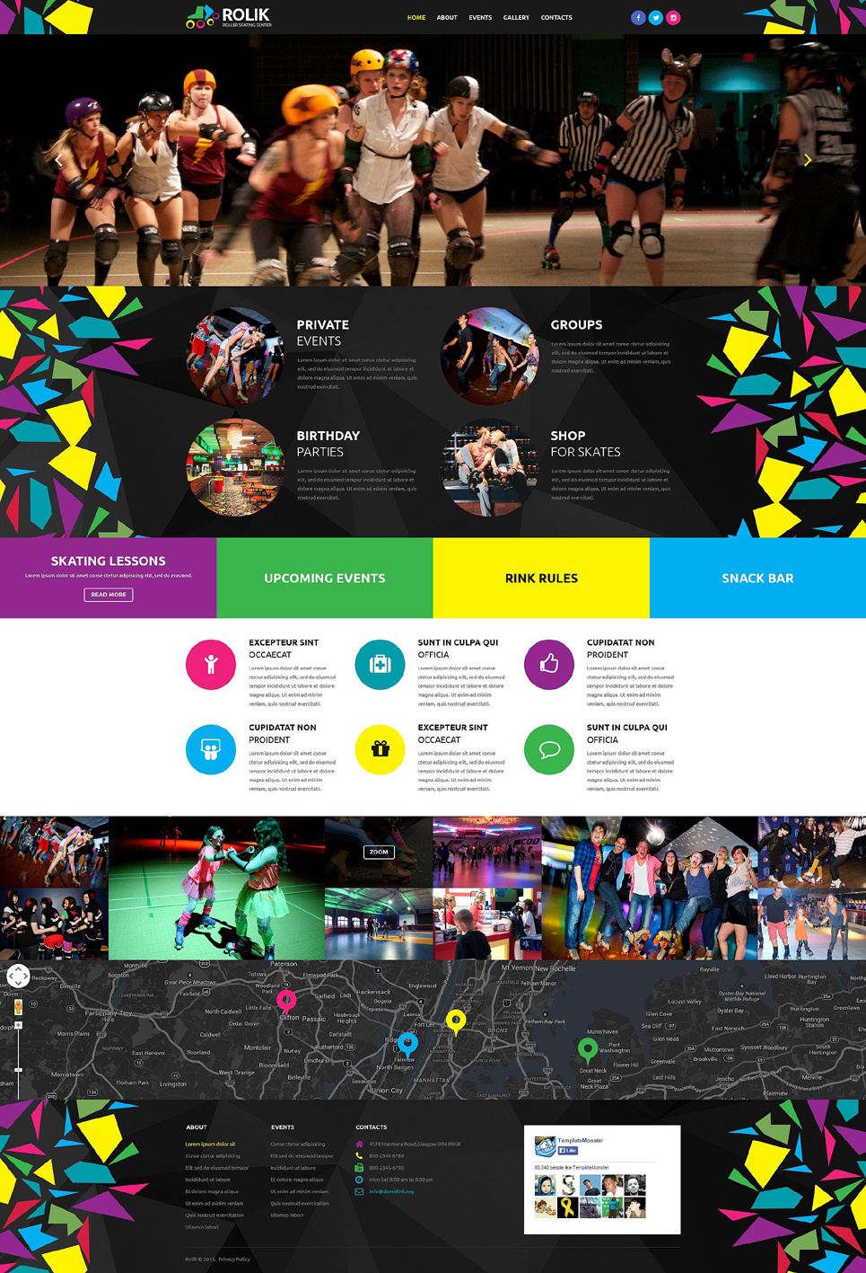 Skating Center Website Template New Screenshots BIG