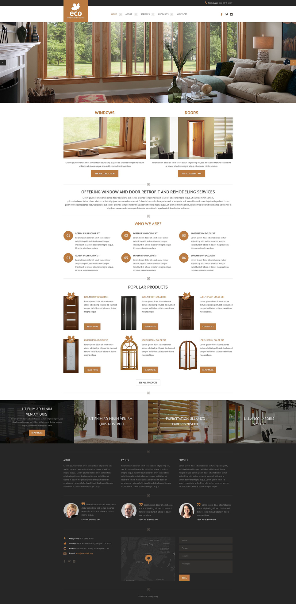 Windows & Doors Responsive Website Template New Screenshots BIG